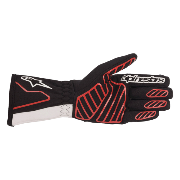 Guantes Karting Alpinestars Tech-1 K V2 Negro Rojo Blanco - Imagen 2