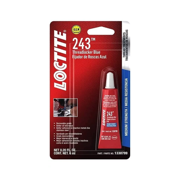 Fijador De Roscas Azul 243 - 6ml. Loctite Threadlocker Blue